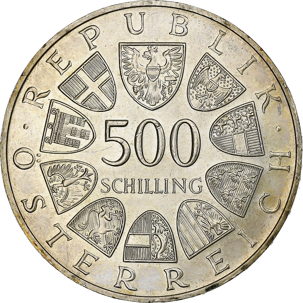 Österreich, 500 Schilling, 1983, Vienna, Silber, UNZ, KM:2962