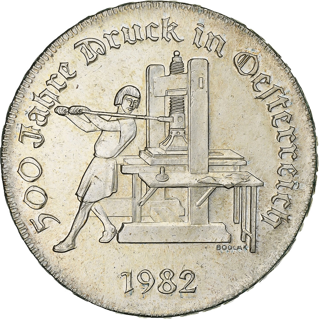 Austria, 500 Schilling, 1982, Vienna, Srebro, MS(63), KM:2957