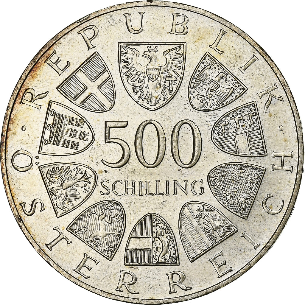 Austria, 500 Schilling, 1988, Vienna, Silver, MS(63), KM:2985