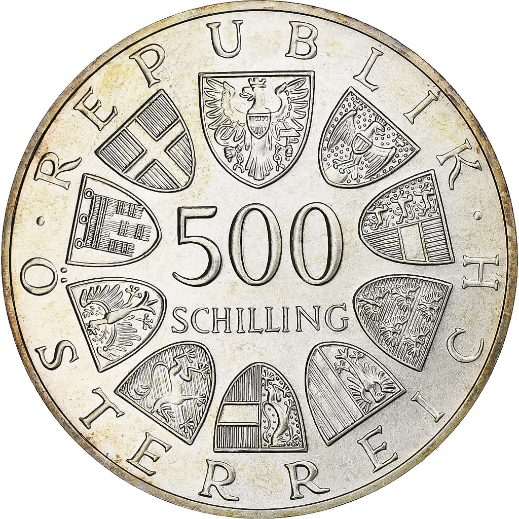 Austria, 500 Schilling, 1987, Vienna, Silver, MS(63), KM:2983