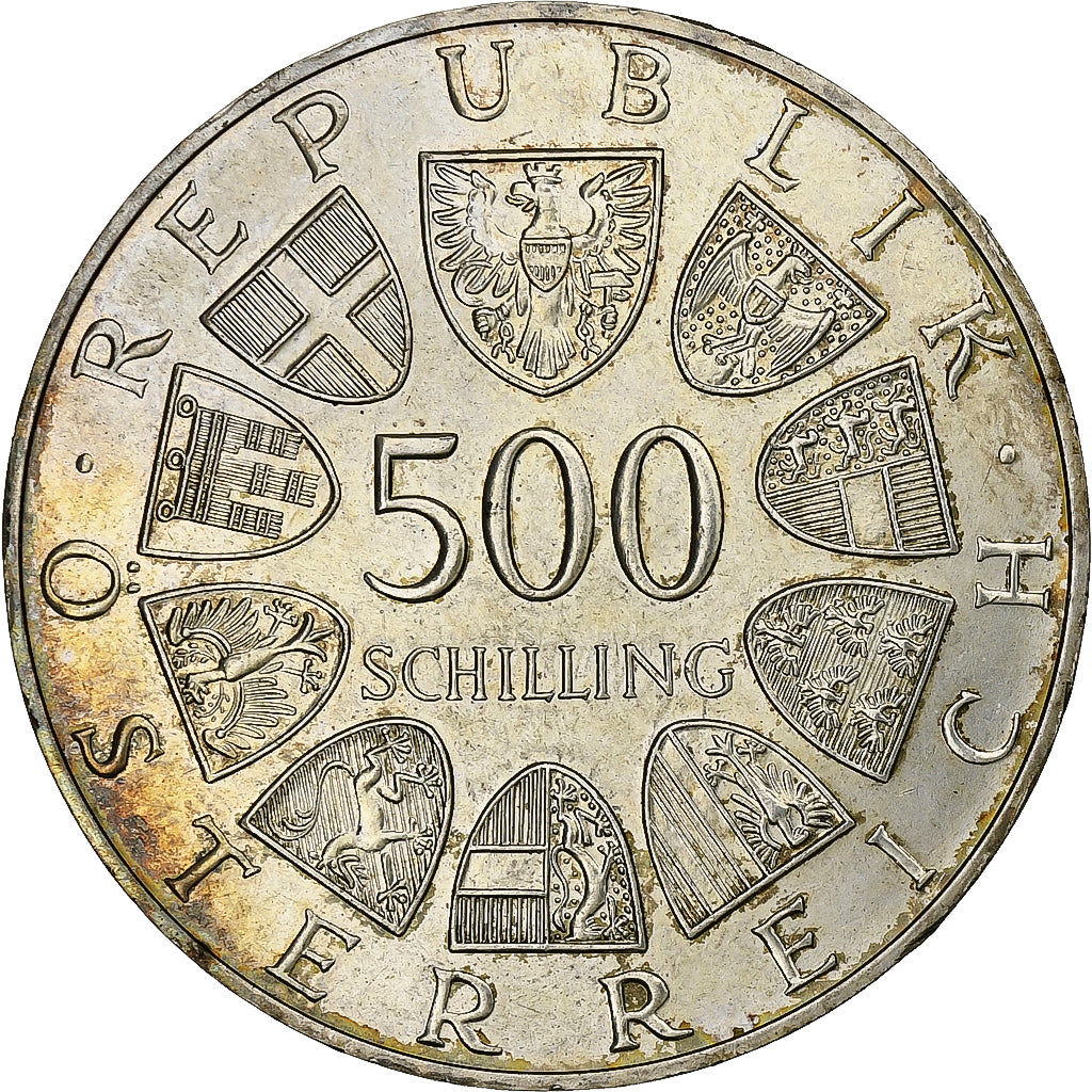 Austria, 500 Schilling, 1986, Vienna, Silver, MS(63), KM:2979