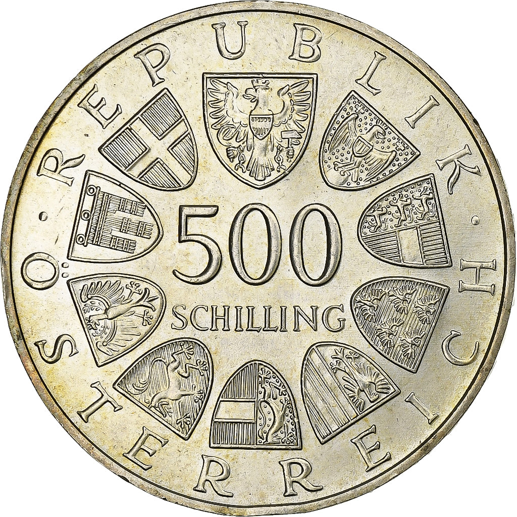 Austria, 500 Schilling, 1983, Vienna, Srebro, MS(63), KM:2963
