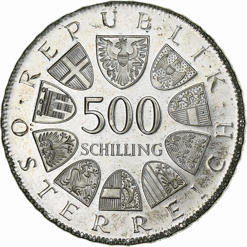 Österreich, 500 Schilling, 1982, Vienna, Silber, UNZ, KM:2958