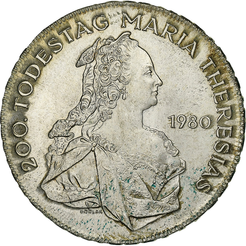 Áustria, 500 Schilling, 1980, Prata, MS(63), KM:2949