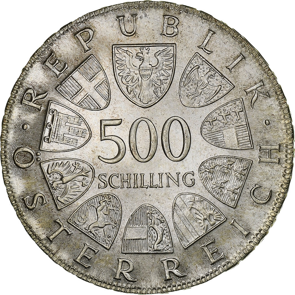 Austria, 500 Schilling, 1980, Argento, SPL, KM:2947