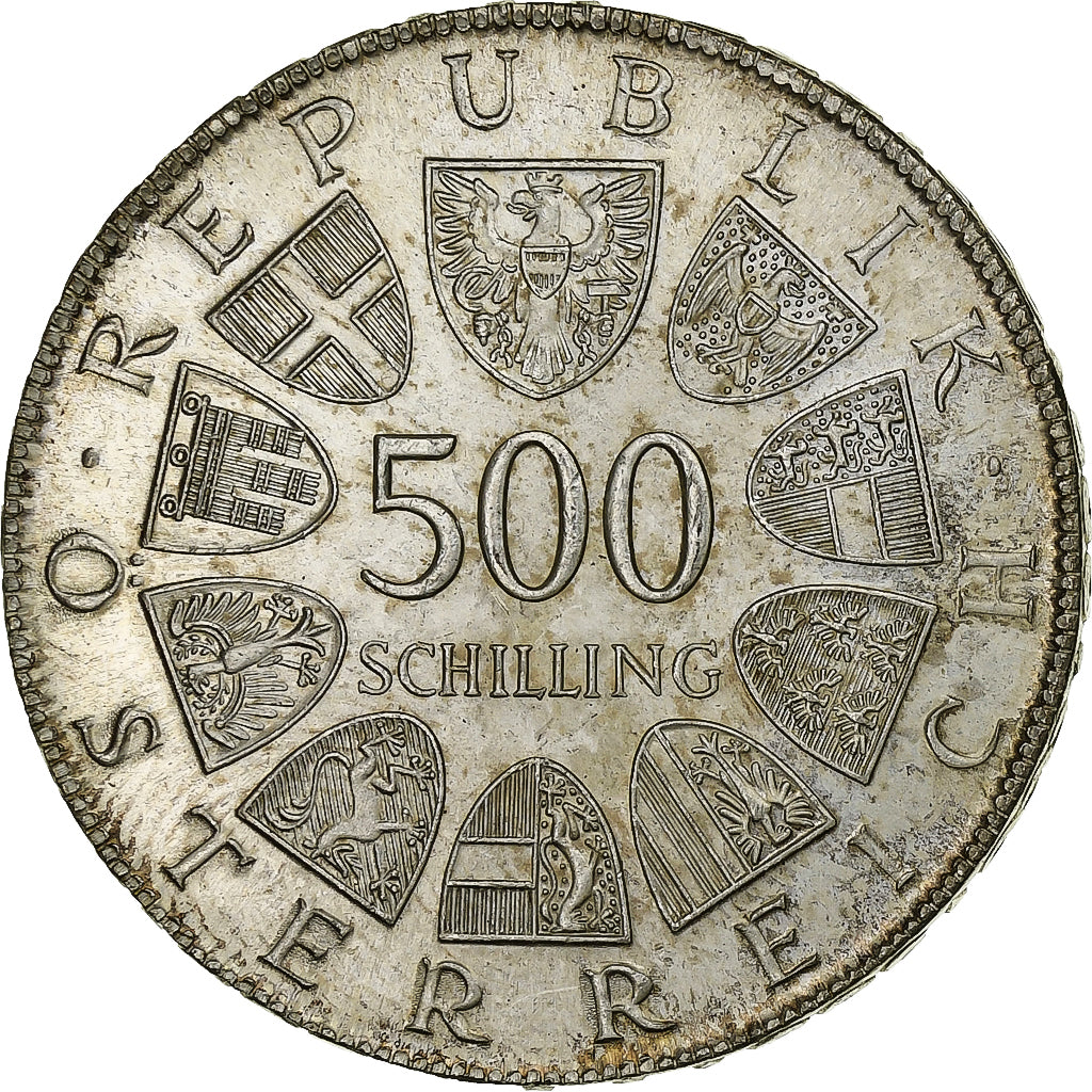 Austria, 500 Schilling, 1980, Vienna, Silver, MS(63), KM:2948