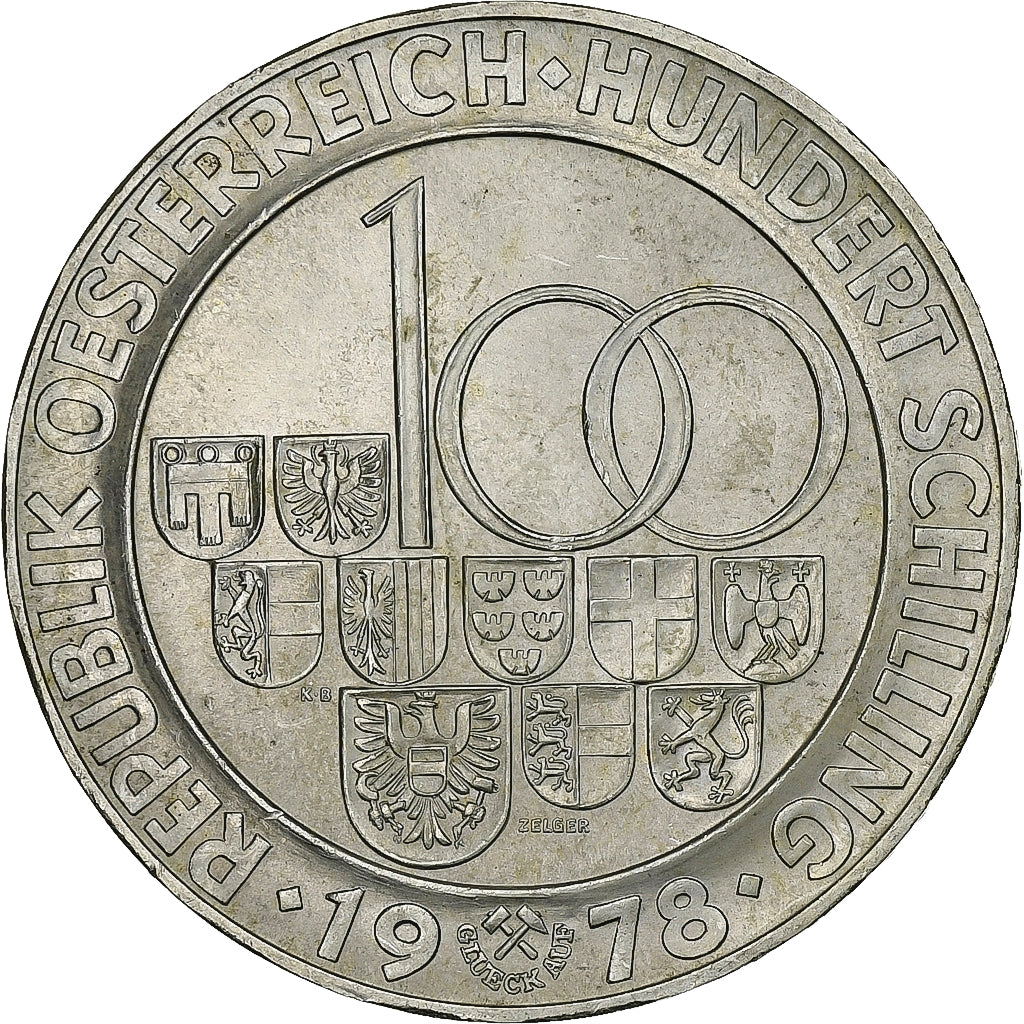 Österreich, 100 Schilling, 1978, Silber, UNZ, KM:2941