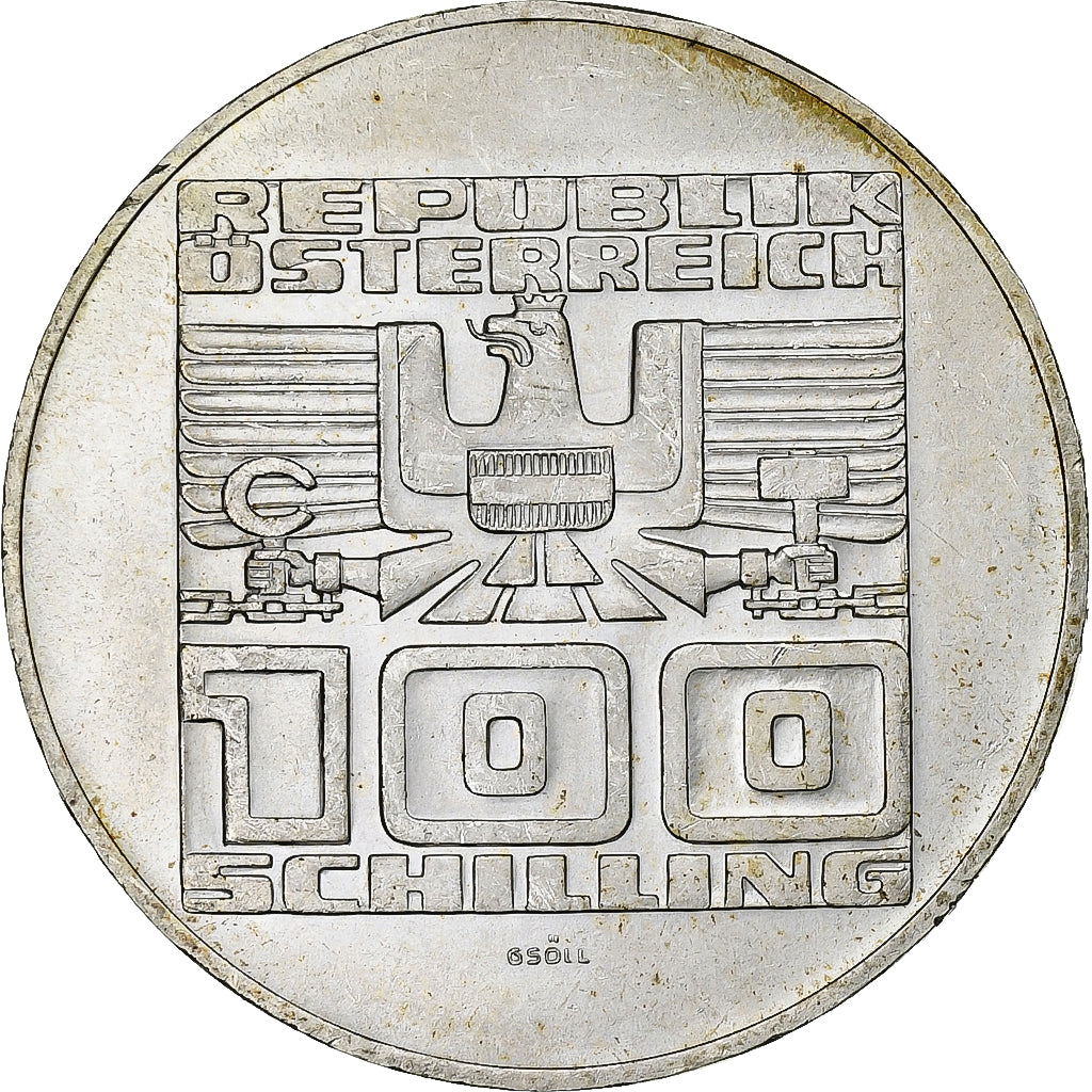 Austria, 100 Schilling, 1977, Argento, BB+, KM:2935