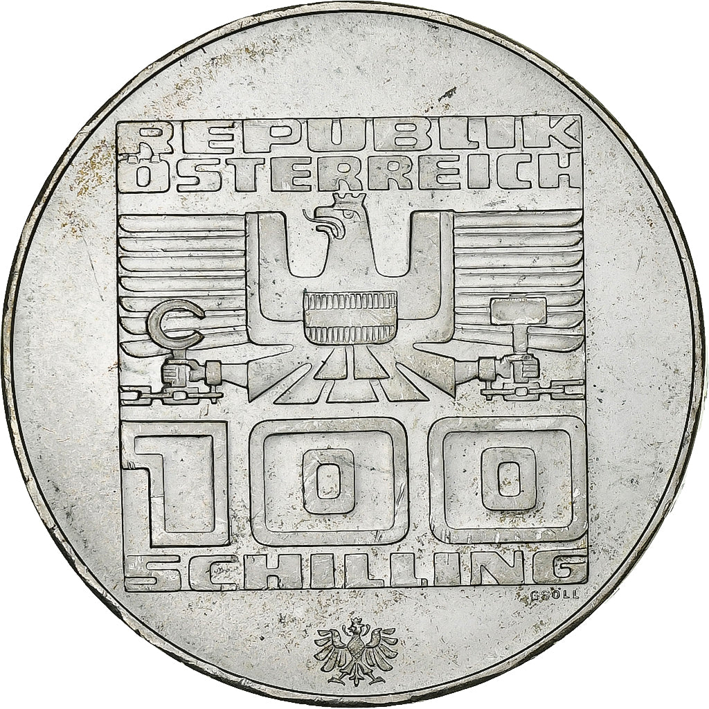 Austria, 100 Schilling, 1976, Hall, Silver, AU(55-58), KM:2928