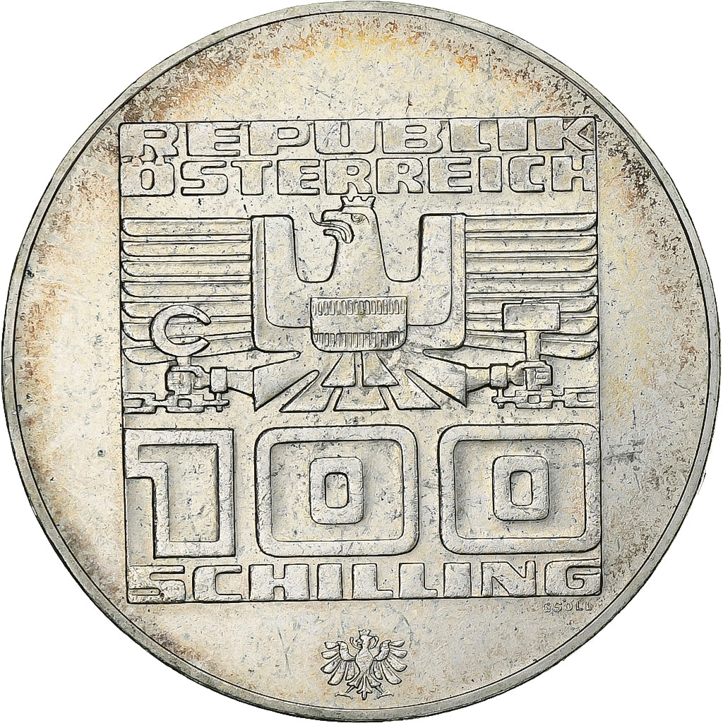 Austria, 100 Schilling, 1976, Hall, Silver, MS(60-62), KM:2927