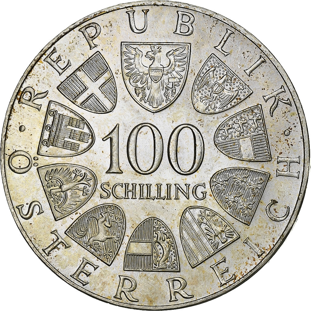 Austria, 100 Schilling, 1976, Silver, MS(63), KM:2926