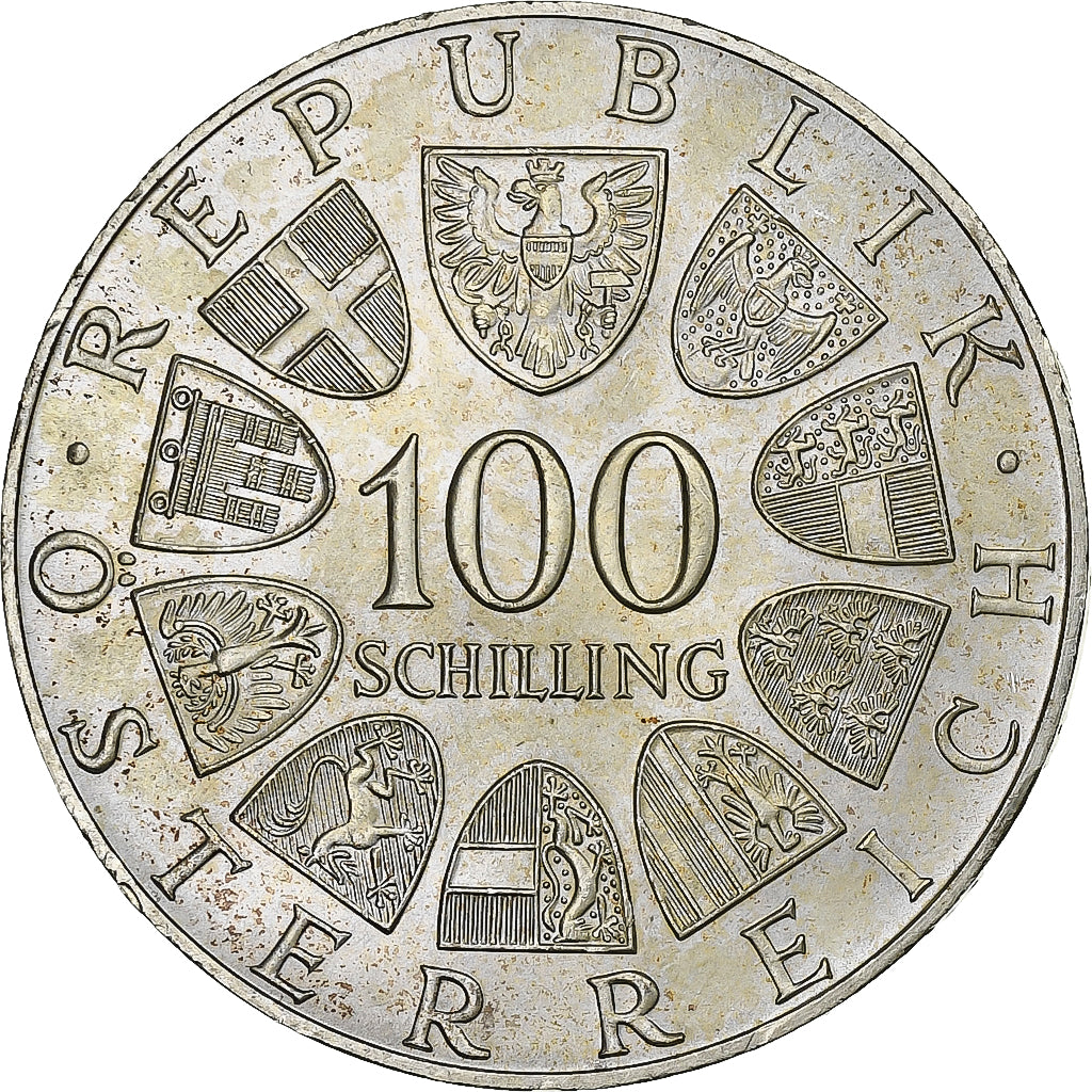 Austria, 100 Schilling, 1975, Silver, MS(60-62), KM:2923