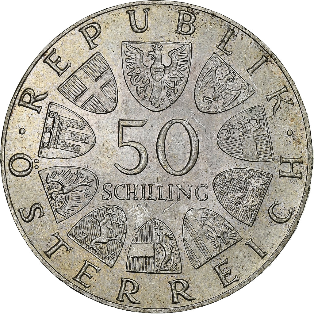 Austria, 50 Schilling, 1974, Srebro, MS(60-62), KM:2919