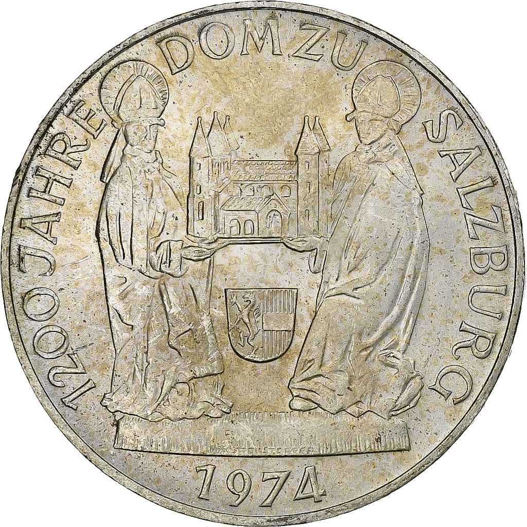 Áustria, 50 Schilling, 1974, Prata, AU(55-58), KM:2921