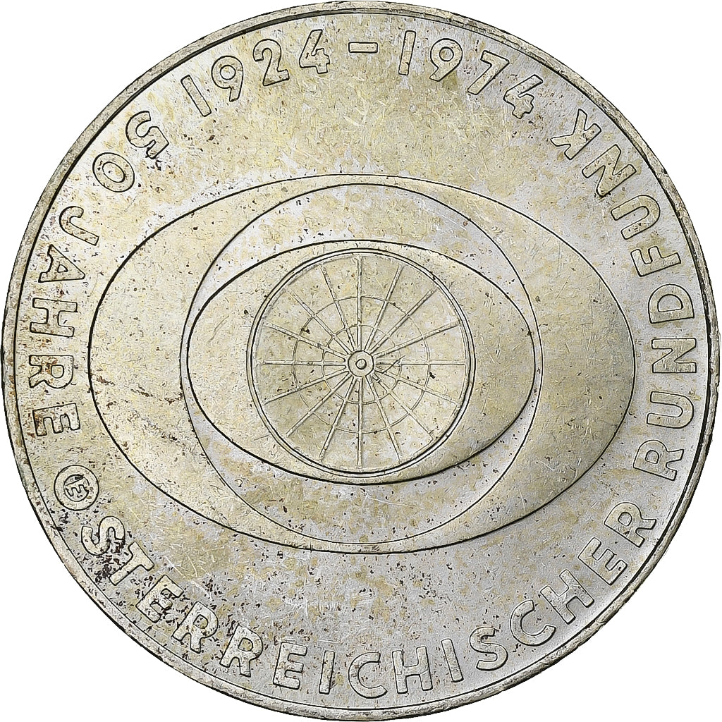 Áustria, 50 Schilling, 1974, Prata, AU(55-58), KM:2922