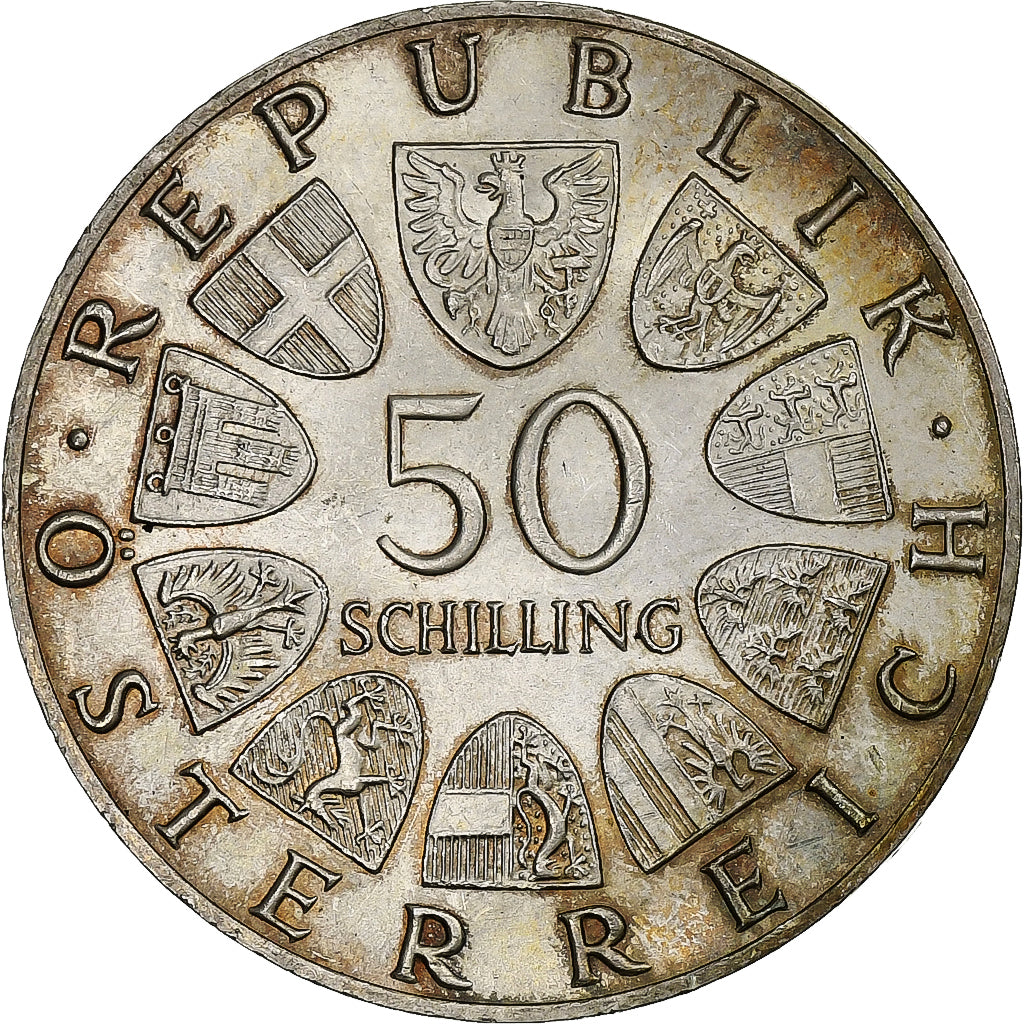 Austria, 50 Schilling, 1966, Silver, AU(55-58), KM:2900