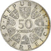 Áustria, 50 Schilling, 1965, Prata, AU(55-58)