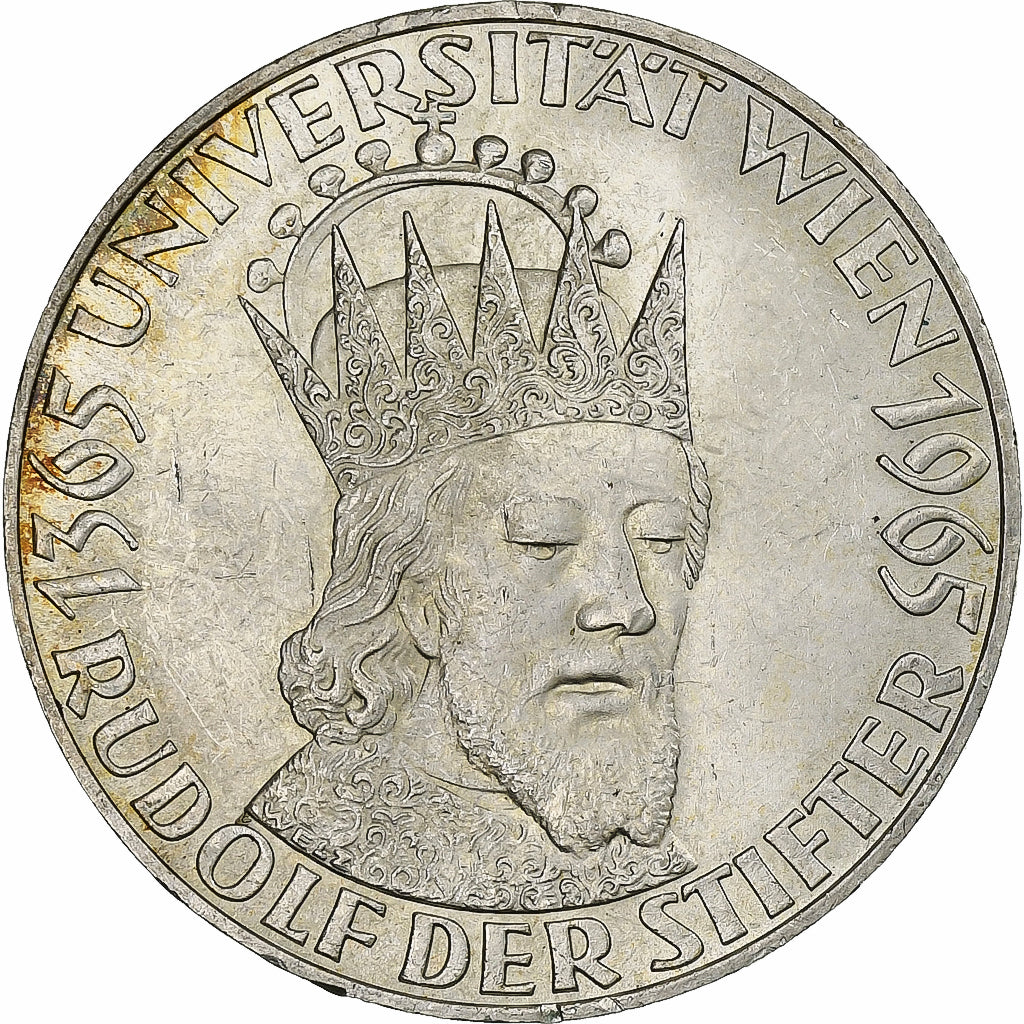 Áustria, 50 Schilling, 1965, Prata, AU(55-58)
