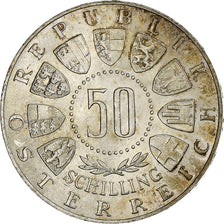 Austria, 50 Schilling, 1964, Silver, AU(55-58), KM:2896