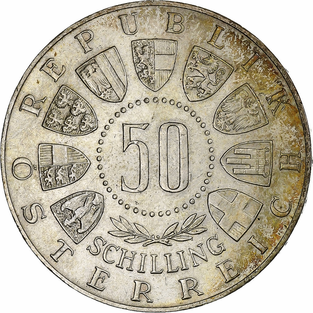 Österreich, 50 Schilling, 1963, Vienna, Silber, SS+, KM:2894