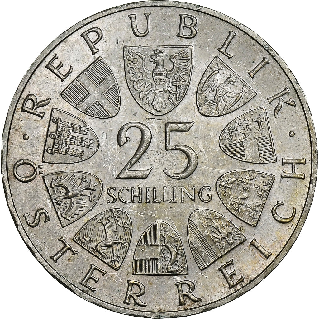 Austria, 25 Schilling, 1965, Silver, AU(55-58), KM:2897