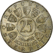 Austria, 25 Schilling, 1958, Srebro, AU(55-58), KM:2884