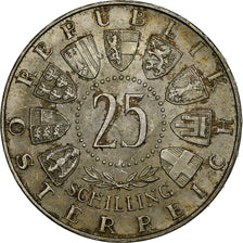 Austria, 25 Schilling, 1956, Argento, BB+, KM:2881