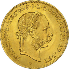 Austria, Franz Joseph I, 4 Florin 10 Francs, 1892, Official restrike, Oro, SC+