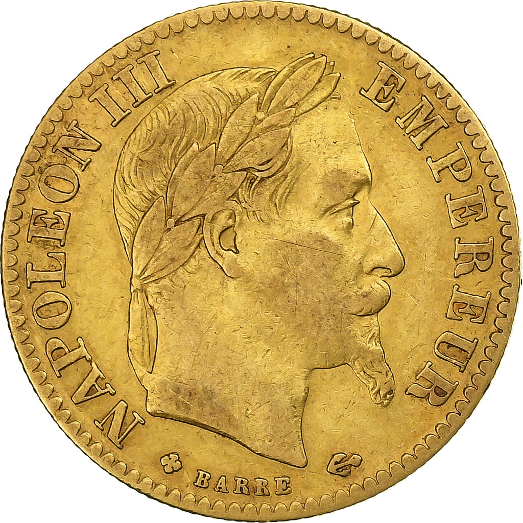Francia, 10 Francs, Napoléon III, 1866, Strasbourg, Oro, MBC, Gadoury:1015