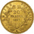 França, 20 Francs, Napoléon III, 1857, Paris, Dourado, AU(55-58)