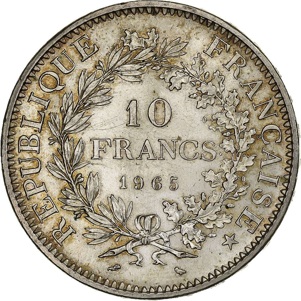 France, 10 Francs, Hercule, 1965, Paris, Silver, MS(63), Gadoury:813, KM:932