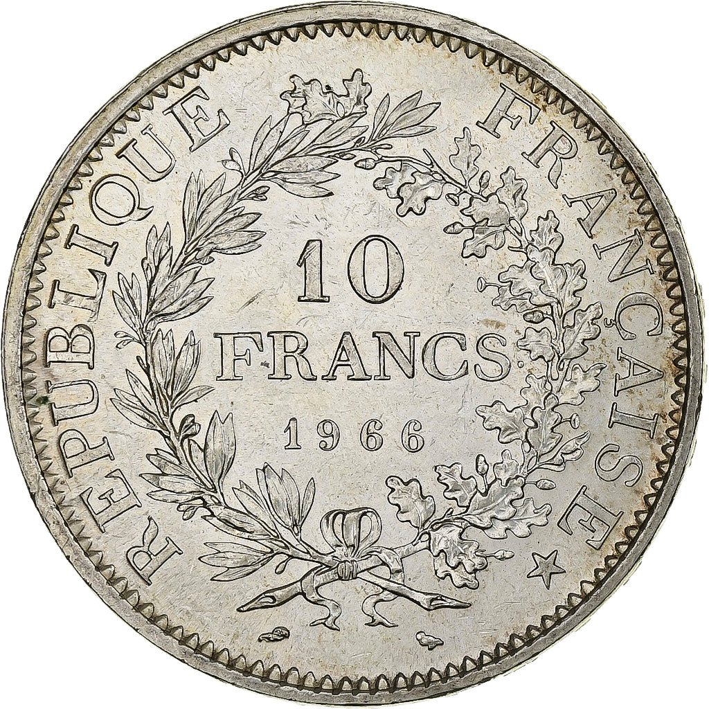 France, 10 Francs, Hercule, 1966, Paris, Silver, MS(63), Gadoury:813, KM:932