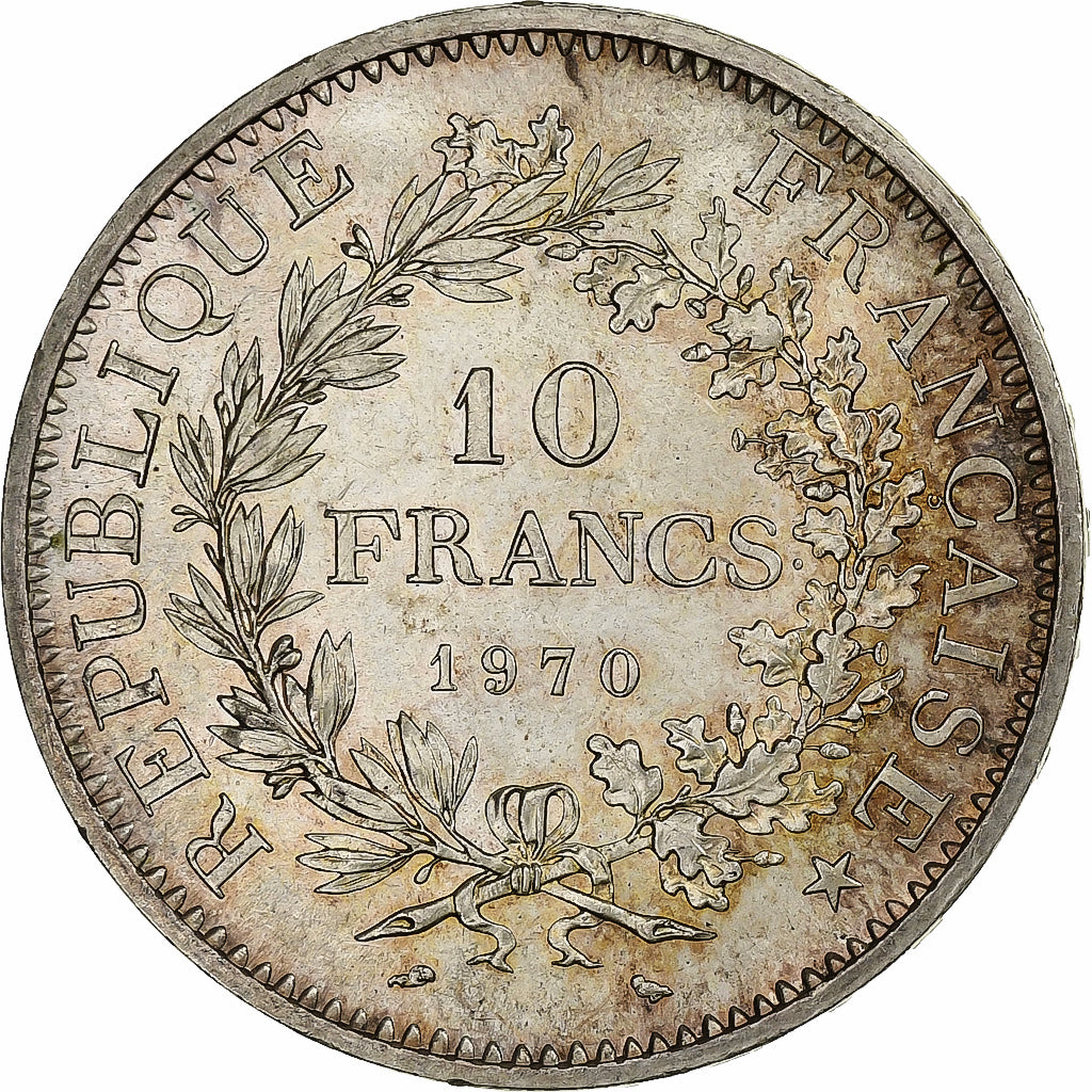 France, 10 Francs, Hercule, 1970, Paris, Silver, MS(63), Gadoury:813, KM:932