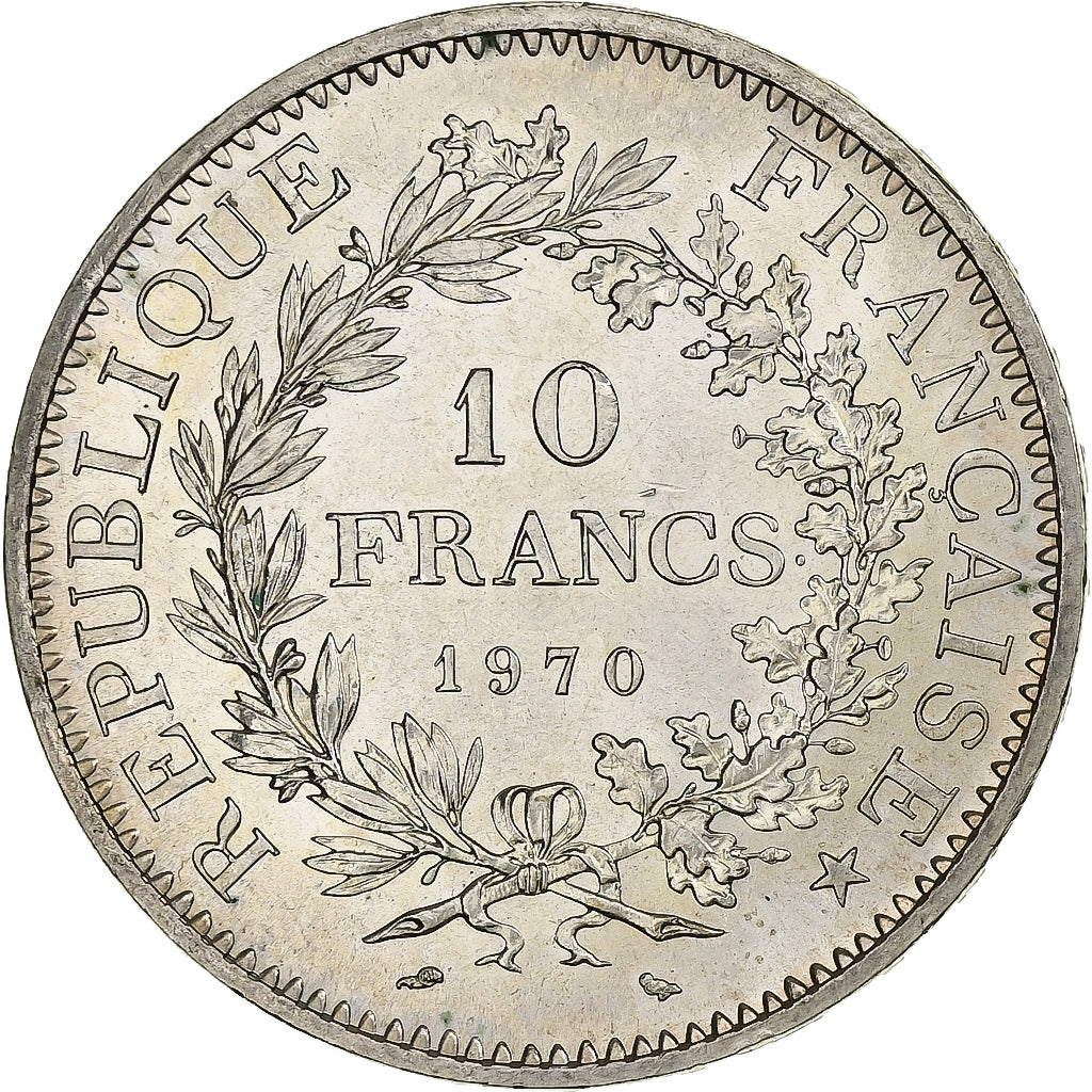 France, 10 Francs, Hercule, 1970, Paris, Silver, MS(63), Gadoury:813, KM:932