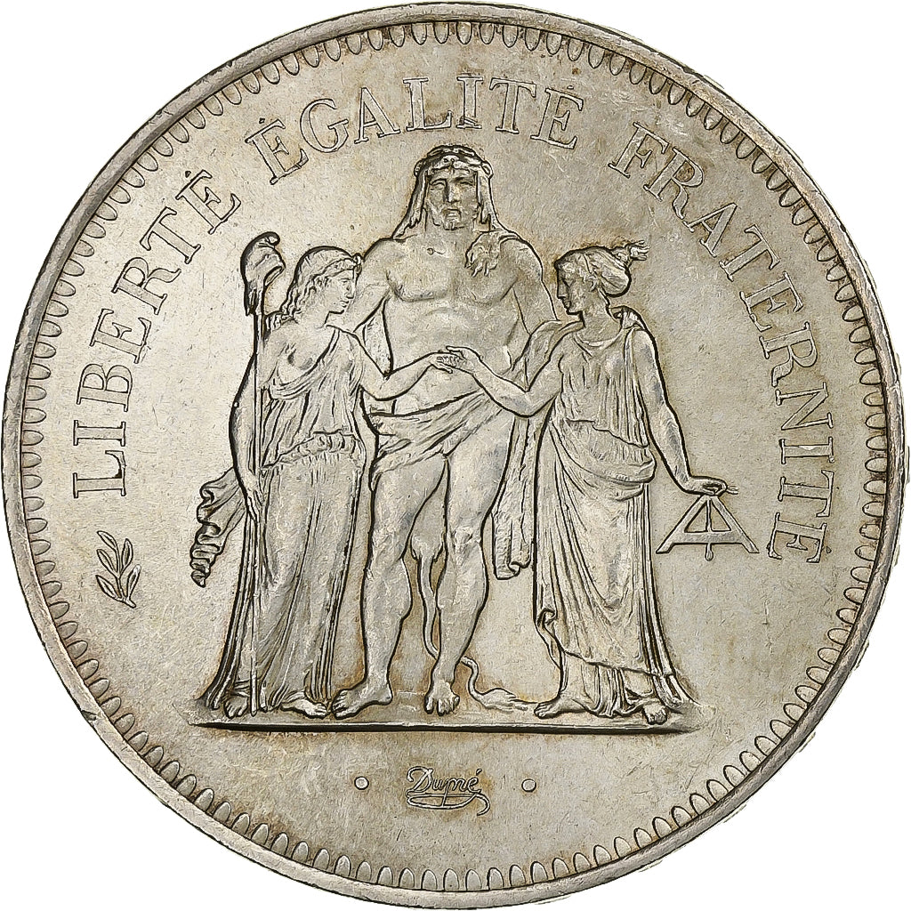 Frankrijk, 50 Francs, Hercule, 1976, Paris, Zilver, UNC-, Gadoury:882, KM:941.1