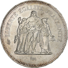France, 50 Francs, Hercule, 1976, Paris, Silver, MS(63), Gadoury:882, KM:941.1