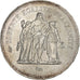 France, 50 Francs, Hercule, 1976, Paris, Silver, MS(63), Gadoury:882, KM:941.1