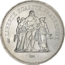 France, 50 Francs, Hercule, 1977, Paris, Silver, MS(63), Gadoury:882, KM:941.1