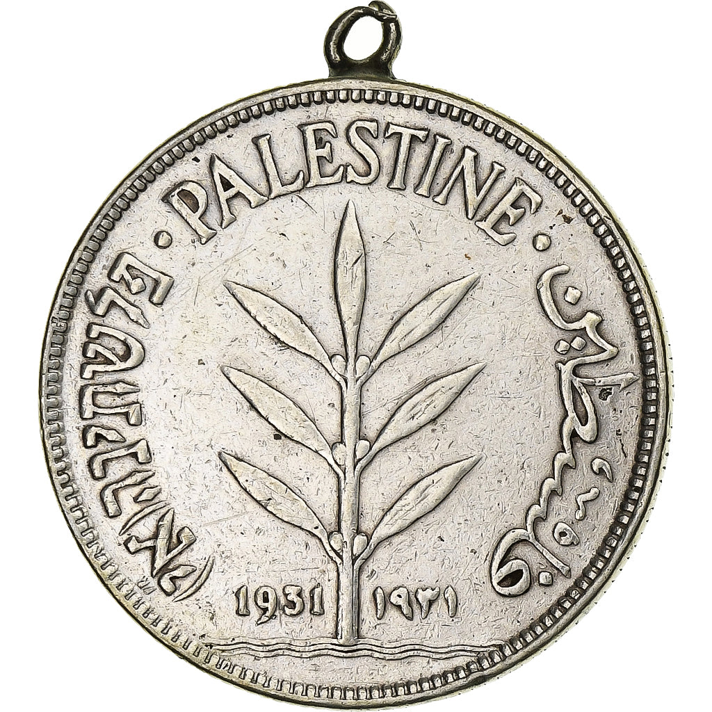 Palestine, 100 Mils, 1931, Silver, VF(20-25), KM:7