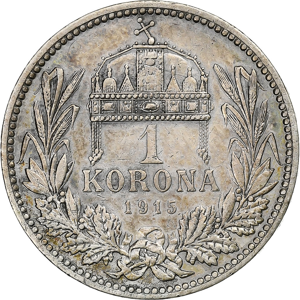 Hungary, Franz Joseph I, Korona, 1915, Silver, EF(40-45), KM:492
