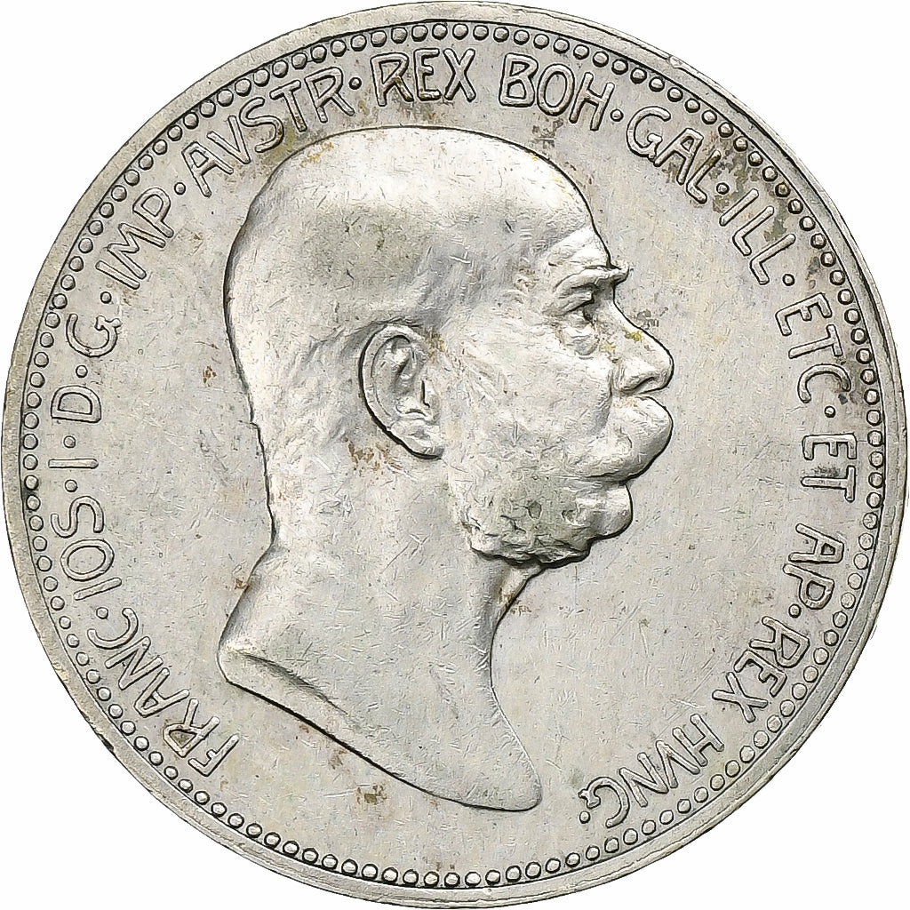 Austria, Franz Joseph I, Corona, 1908, Silver, AU(50-53), KM:2808