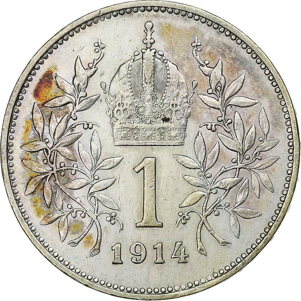 Austria, Franz Joseph I, Corona, 1914, Vienna, Silver, AU(50-53), KM:2820