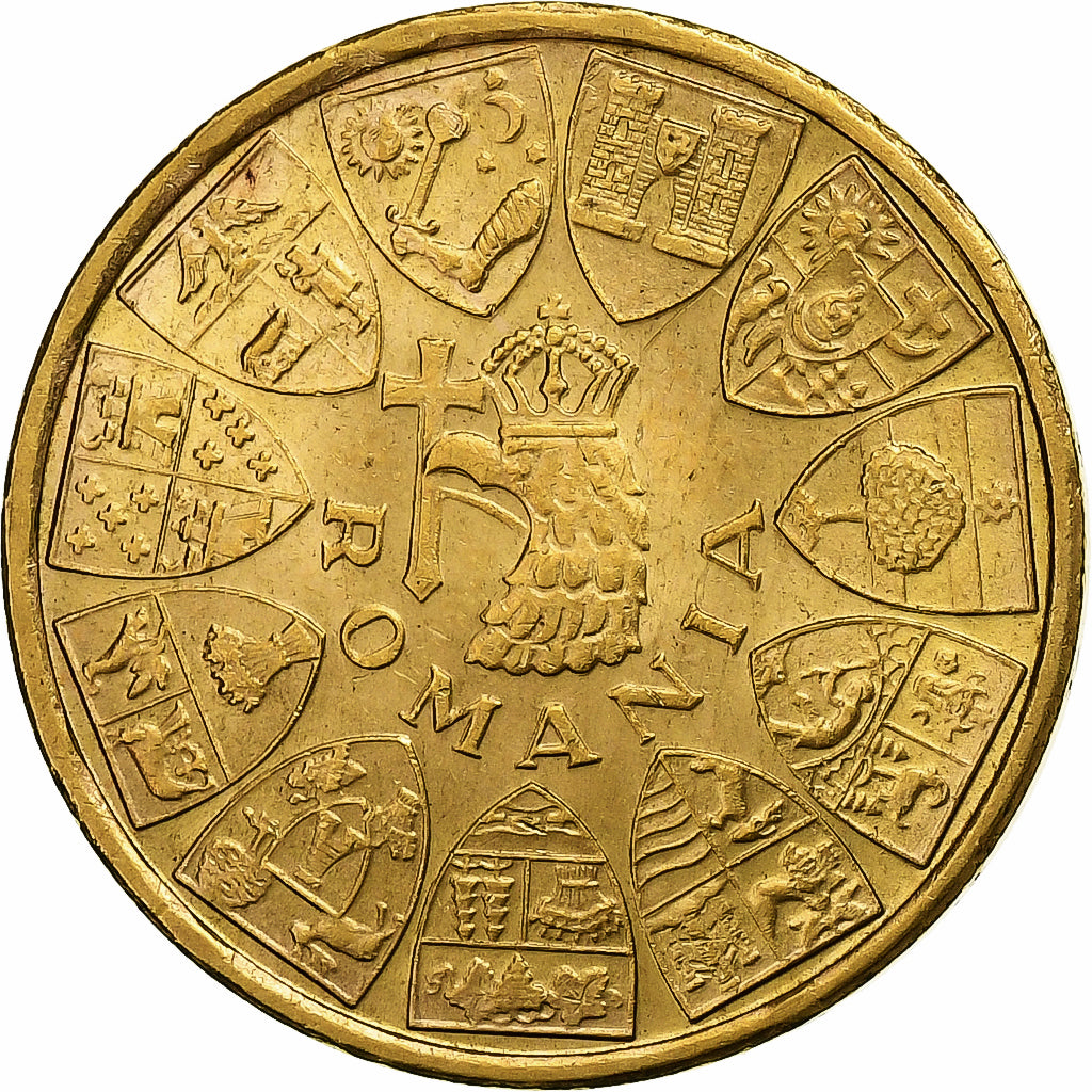 Romania, Mihai I, 20 Lei, 1944, Gold, MS(60-62), KM:M13