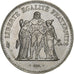 França, 50 Francs, Hercule, 1974, Emissão híbrida, Prata, AU(55-58)