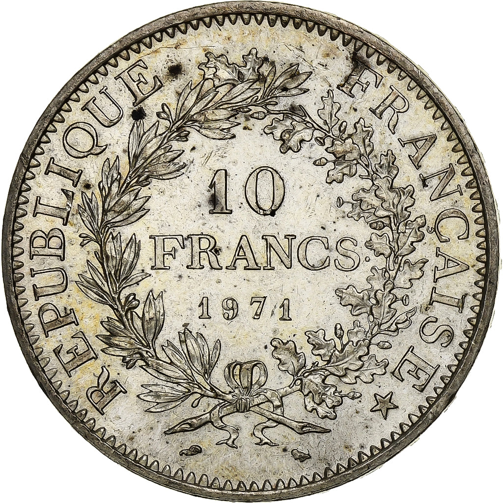 France, 10 Francs, Hercule, 1971, Paris, Silver, AU(55-58), KM:932