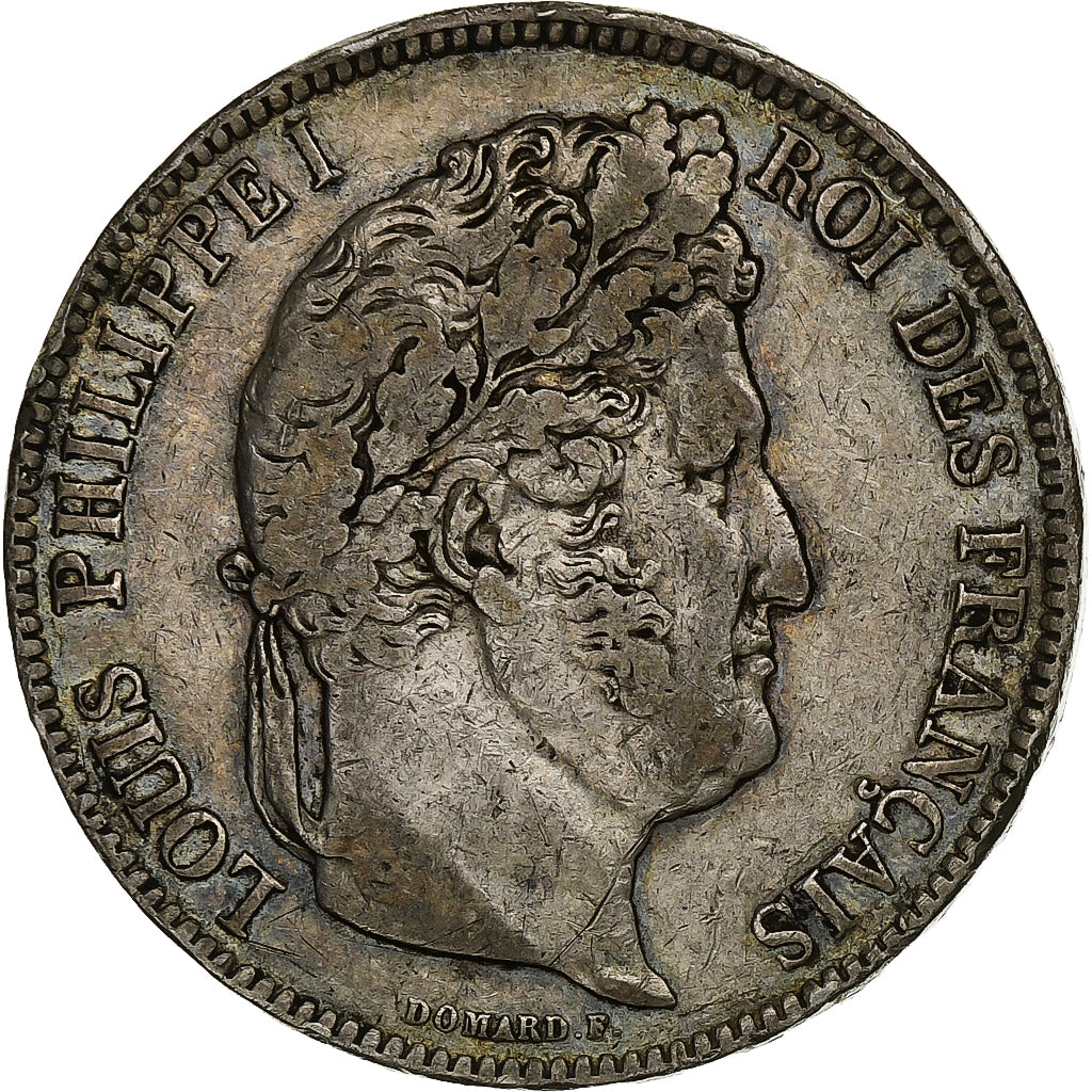 France, 5 Francs, Louis-Philippe, 1842, Bordeaux, Silver, VF(30-35)