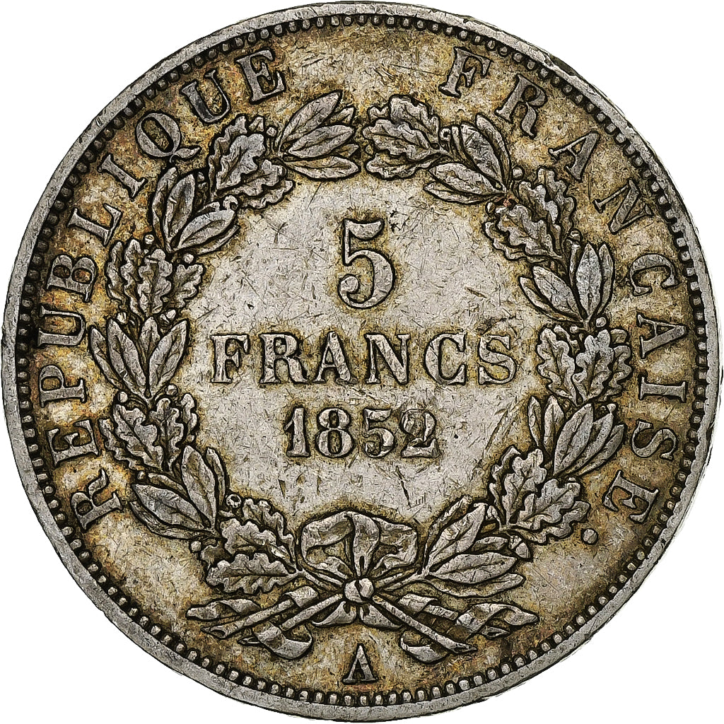 Frankreich, Louis-Napoléon Bonaparte, 5 Francs, 1852, Paris, Silber, SS