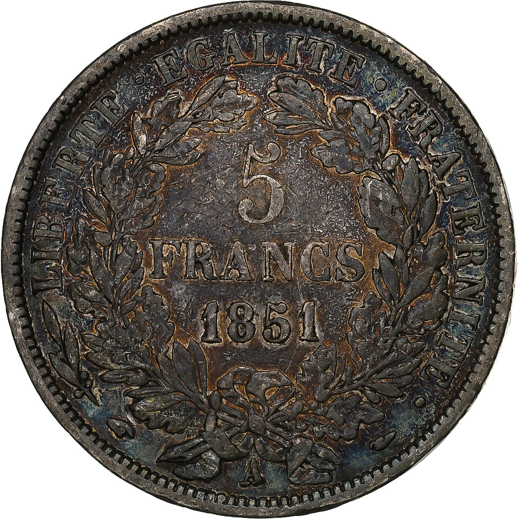 France, 5 Francs, Cérès, 1851, Paris, Silver, VF(30-35), KM:761.1
