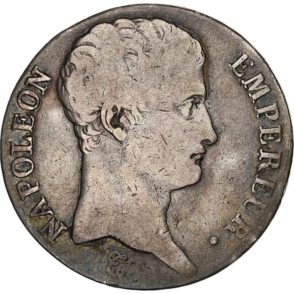 Francja, 5 Francs, Napoléon I, AN 14, Bayonne, Srebro, F(12-15), Gadoury:580