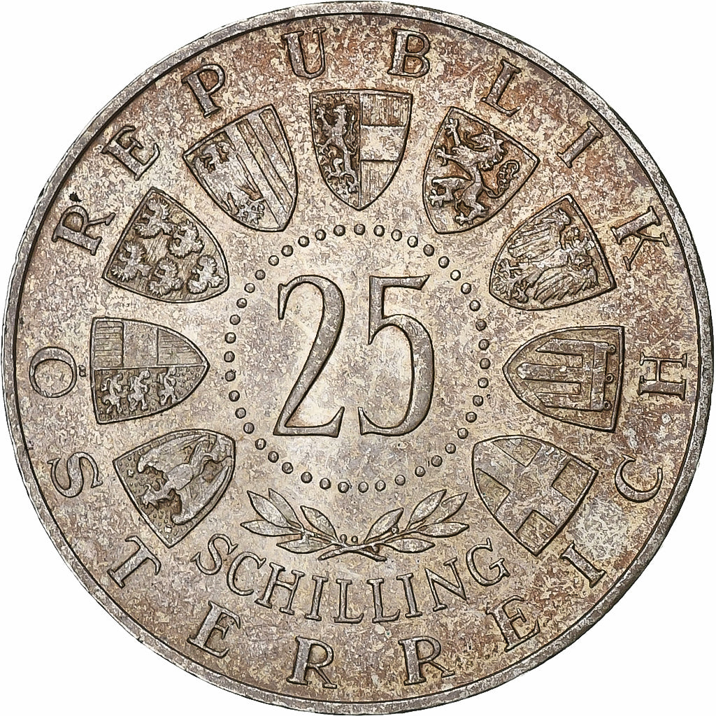 Austria, 25 Schilling, 1955, Silver, MS(60-62), KM:2880